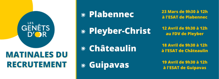 les matinales du recrutement a plabennec, pleyber-christ, chateaulin, guivapas